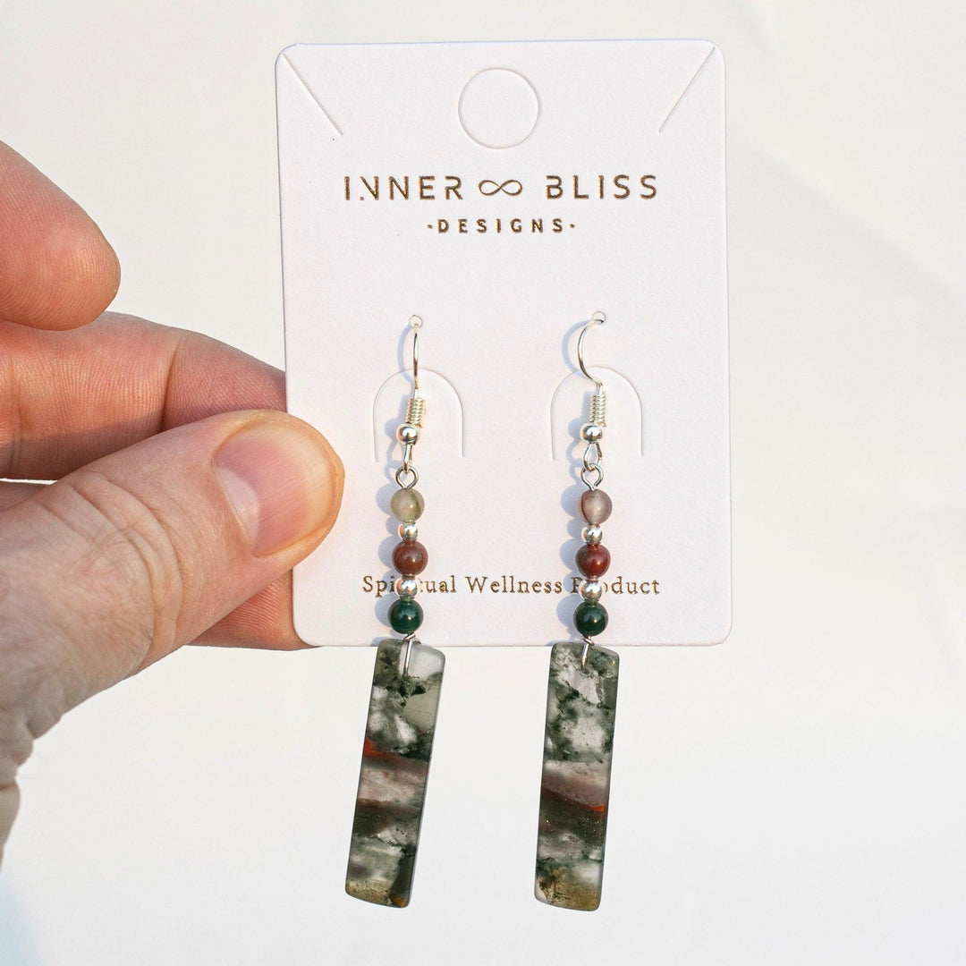 Bloodstone (血石) | Dangle Earrings | THE MARTYR'S STONE