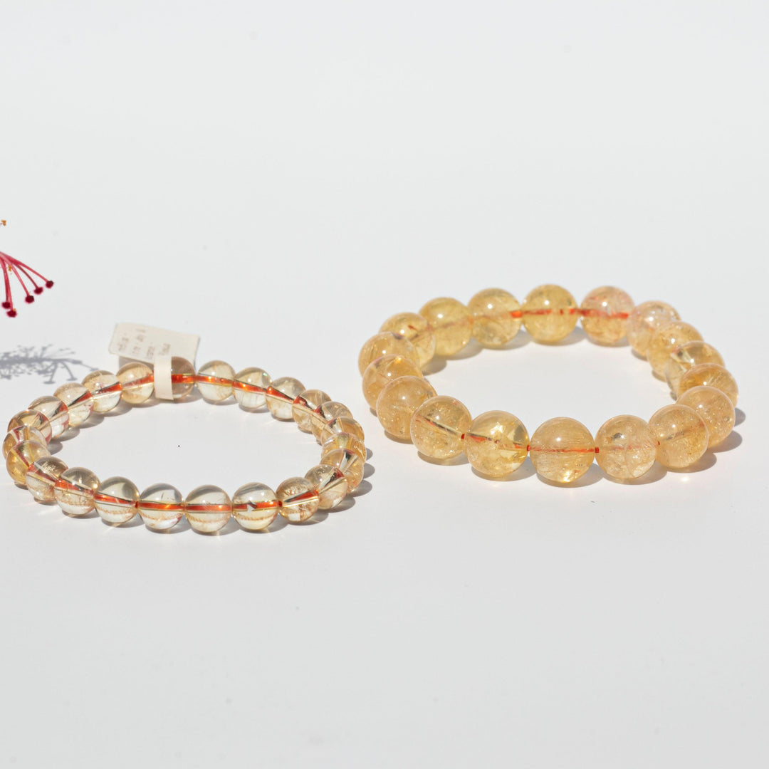 Citrine (黃水晶) | Stretchy Cord Bracelet (AA Quality) | The Revitalizing Stone of Summer - innerblissdesigns