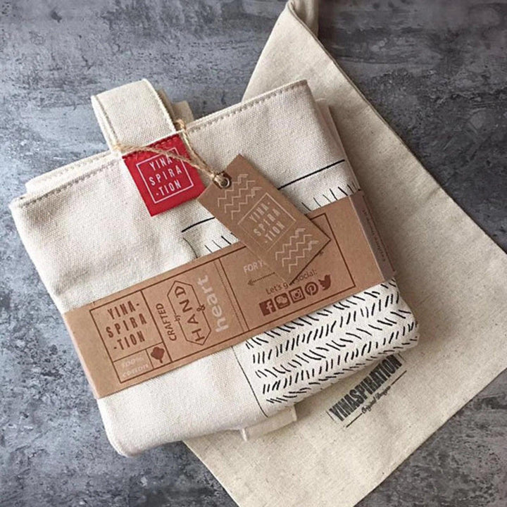 Durable Hand Crafted Canvas Tote Bag - Market Bag - Computer Bag - Tote for her w/ zippers - Screen Print - Sketches
