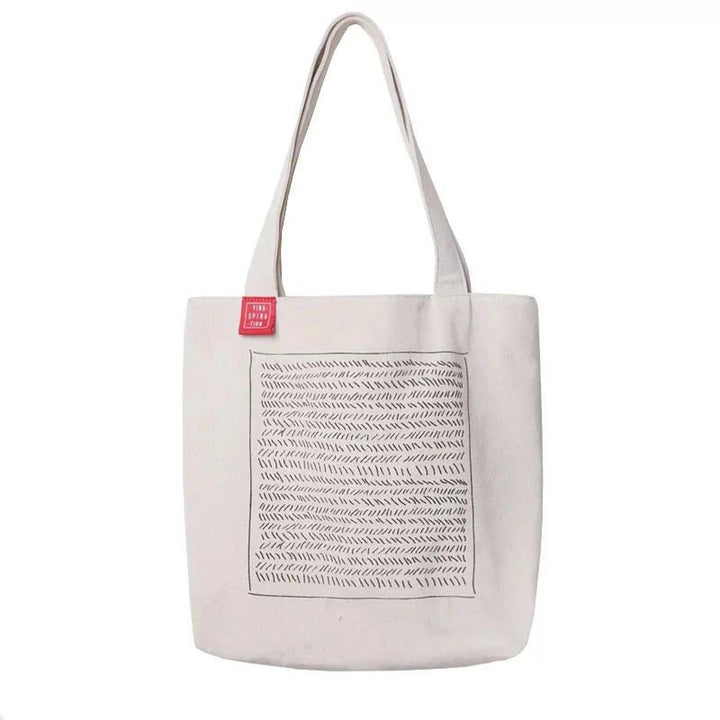 Durable Hand Crafted Canvas Tote Bag - Market Bag - Computer Bag - Tote for her w/ zippers - Screen Print - Sketches