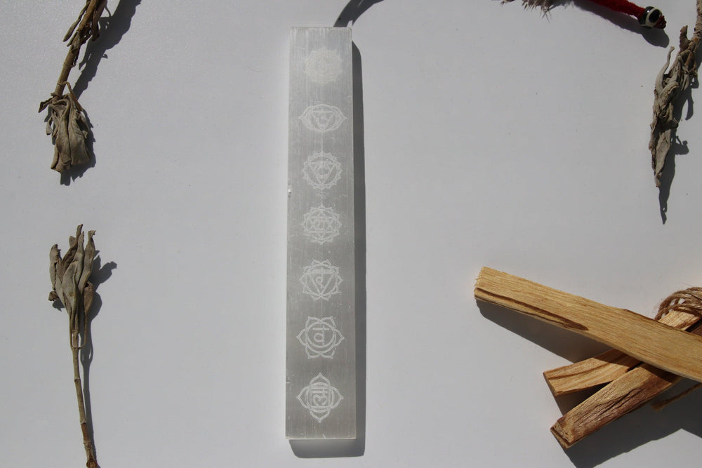 Selenite | Natural Thin Rectangular Healing Crystal Plate | Master Cleansing Stone