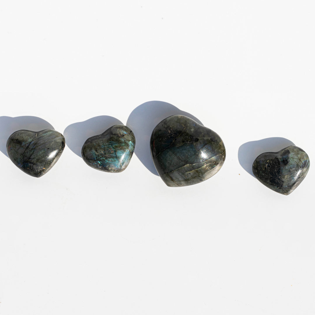 Labradorite (拉長石) | Mini Hearts | The Shielding Stone