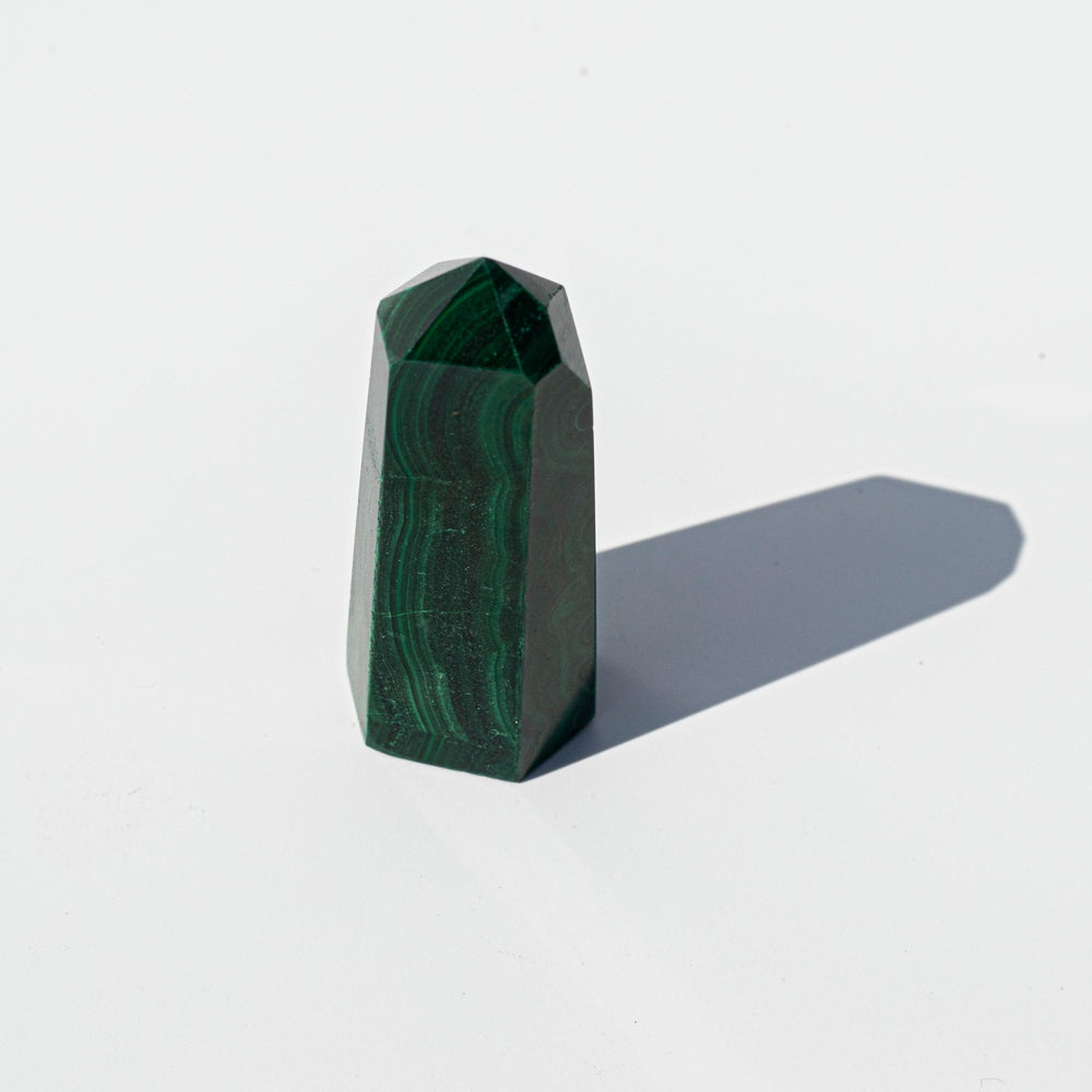 Malachite (孔雀石) Mini Obelisk Tower - The Traveler's Stone - Choose Preferred Mini Tower Size Between Small, Medium, and Large