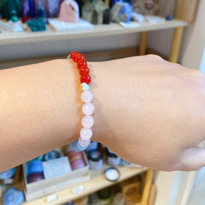 Motherhood & Pregnancy Bracelet Series (Increased Fertility) | Carnelian | Citrine | Fluorite | Aquamarine | Rose Quartz