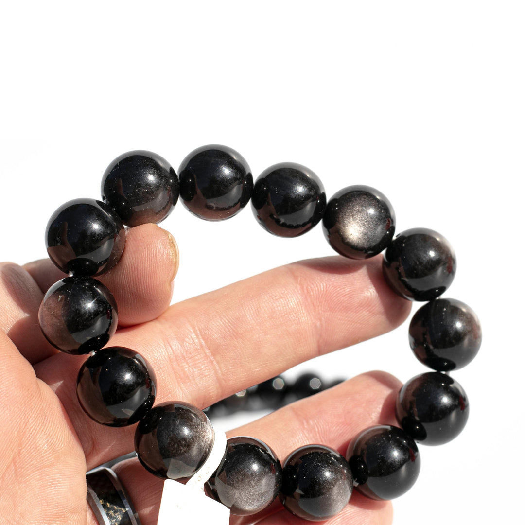 Obsidian (黑曜石) | Stretchy Cord Bracelet | The Mirror Stone
