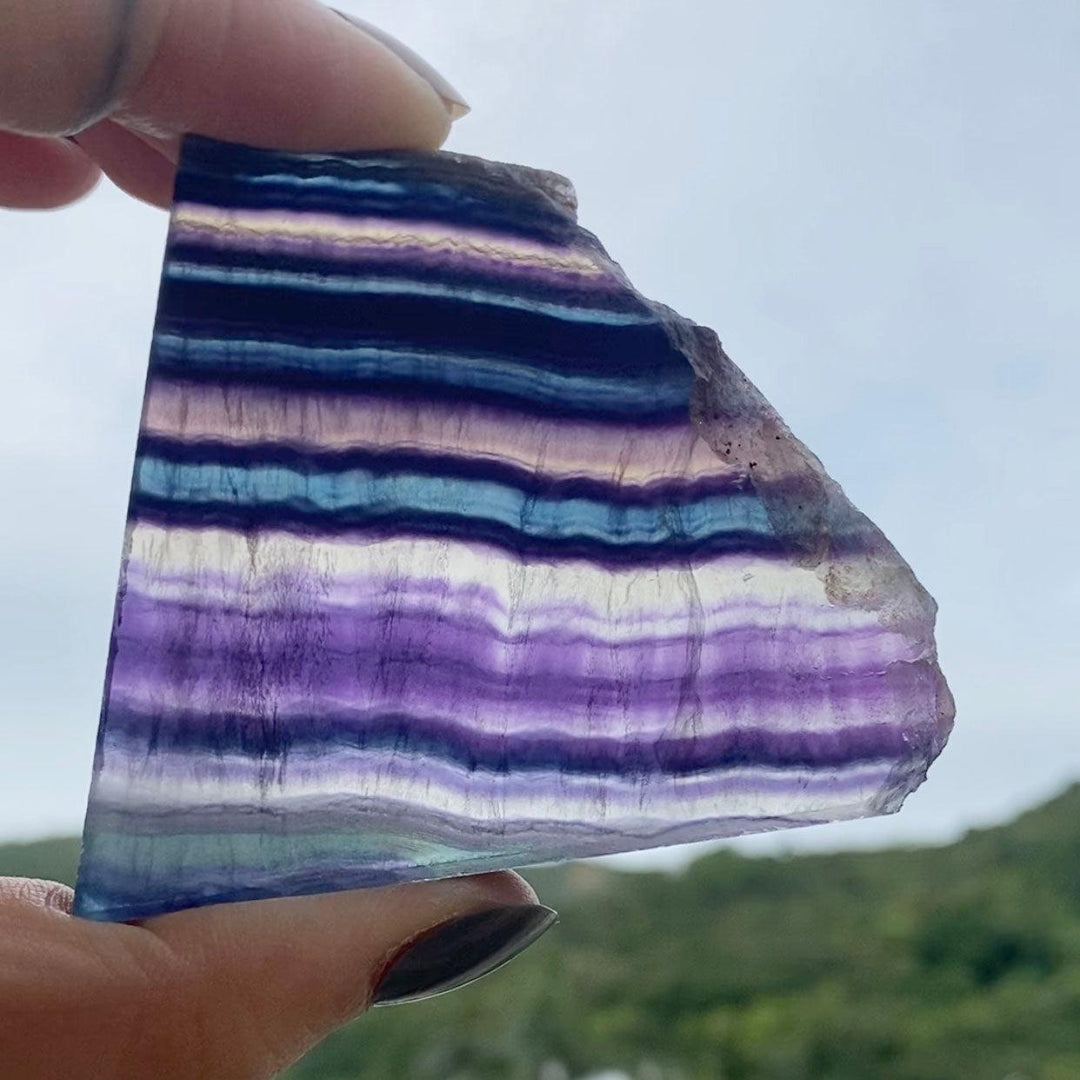 Rainbow Fluorite (萤石) | Flat Slab (AAA Quality) | The Stone Of Positivity