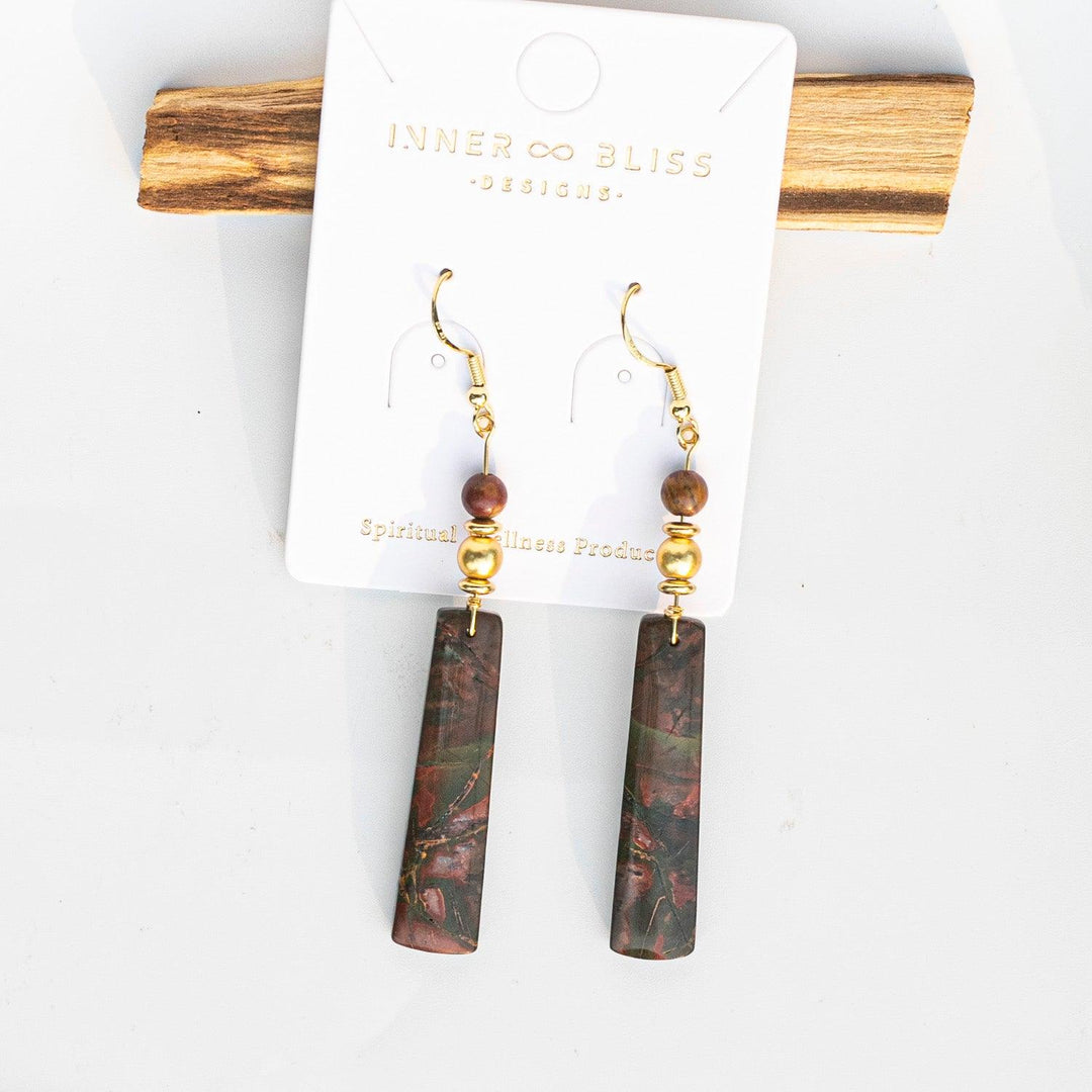 Red Creek Jasper (畢卡索碧玉) | Dangle Earrings | THE NURTURING STONE