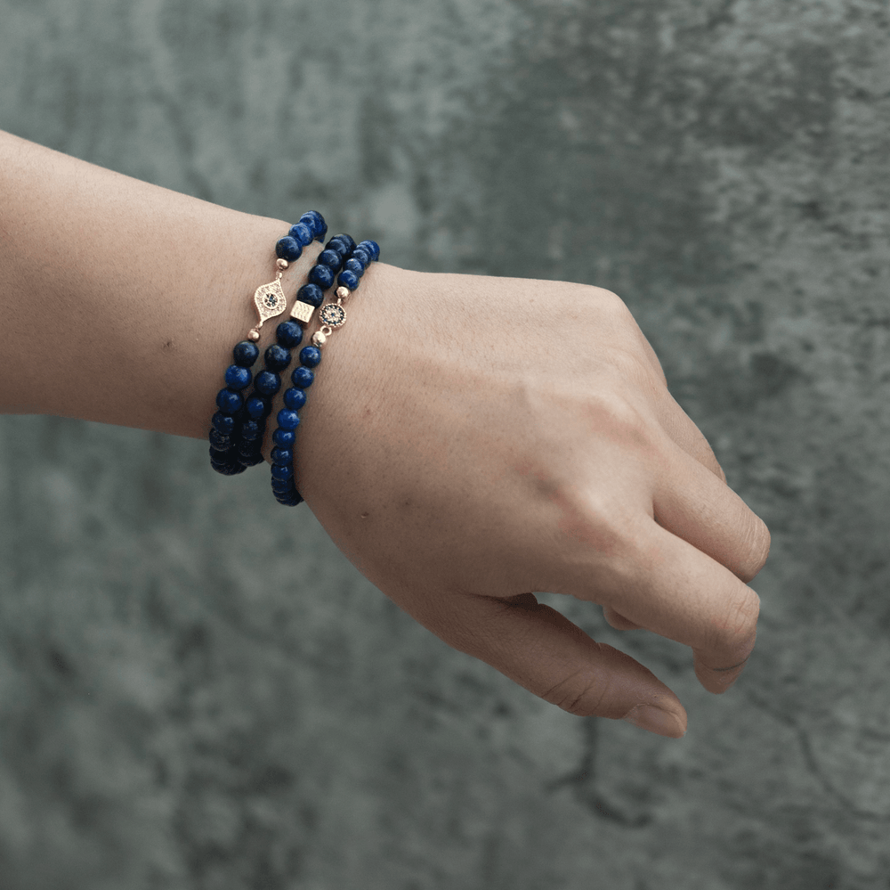 Lapis Lazuli (青金石) | Evil Eye Bracelet | The Stone of Truth & Wisdom - innerblissdesigns