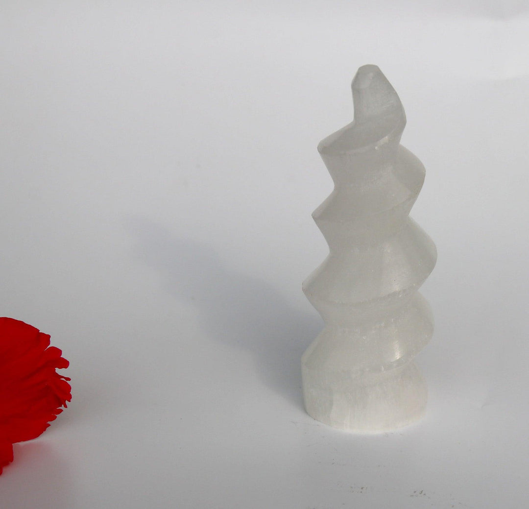 Selenite | Natural Healing Spiral Wand | Master Cleansing Stone (透石膏)