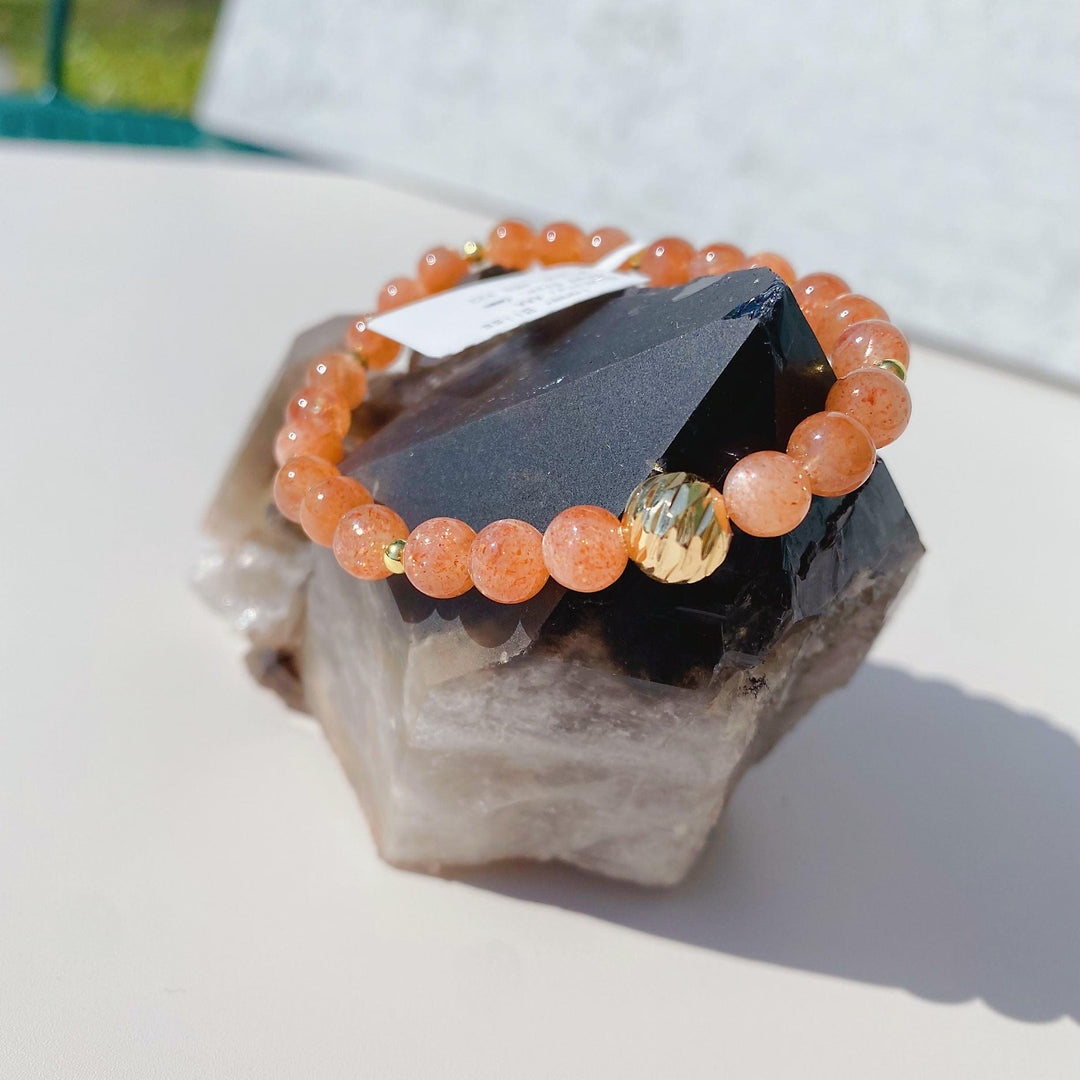 Sunstone (太陽石) Bracelet | Gold Plated Spacers