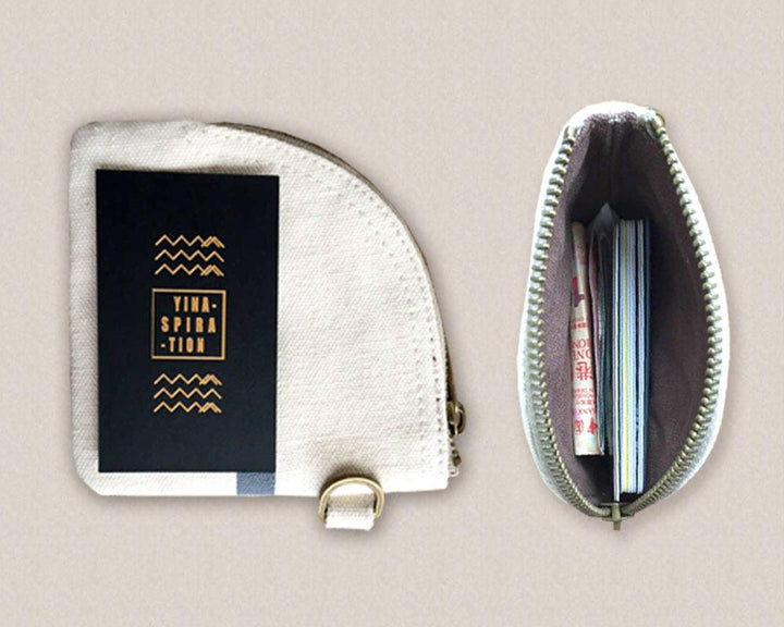 Durable Thick Canvas Coin Purse - Wallet - Minimalist Wallet - Coin Purse w/ Zippers - Coin Purse