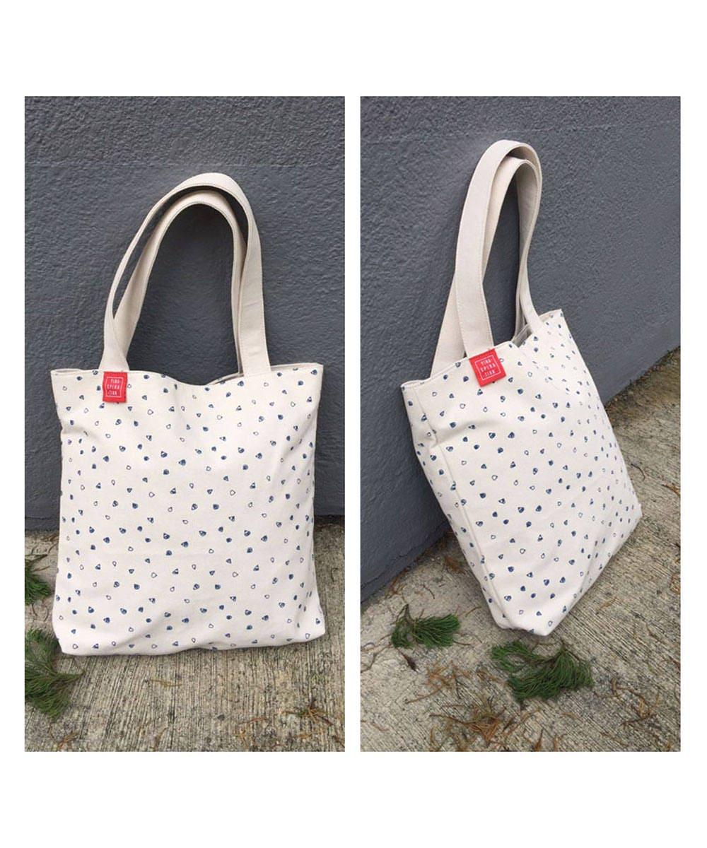 Durable Hand Crafted Thick Canvas Tote Bag - Market Computer Bag - Tote w/ zippers - Screen Print - Double Sided - Tops