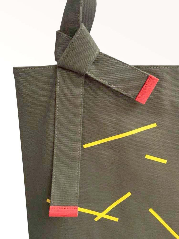 Durable Hand Crafted Army Green Canvas Tote Bag - Shoulder Bag - Market Bag - Computer Bag - Tote for her w/ zippers