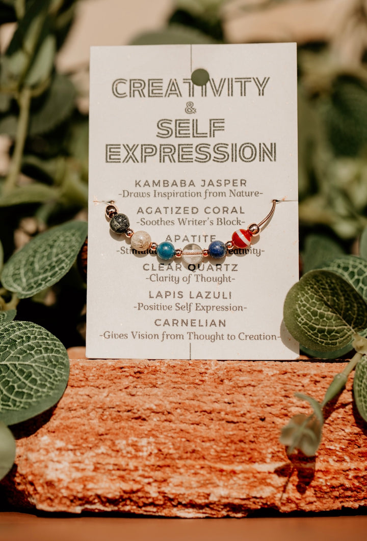 Metaphysical Intentions Crystal Bracelet - Healing Crystal Jewelry - Handmade Adjustable Bracelet - Personalized Gifts