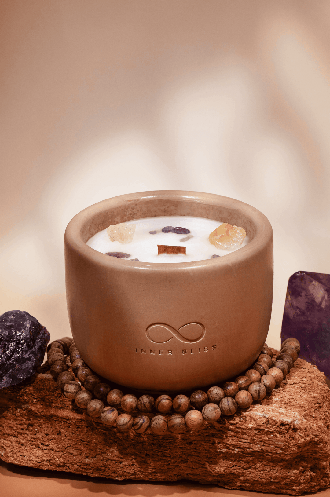 Midnight Sober | Inner Bliss | Hong Kong Candles | with Beads