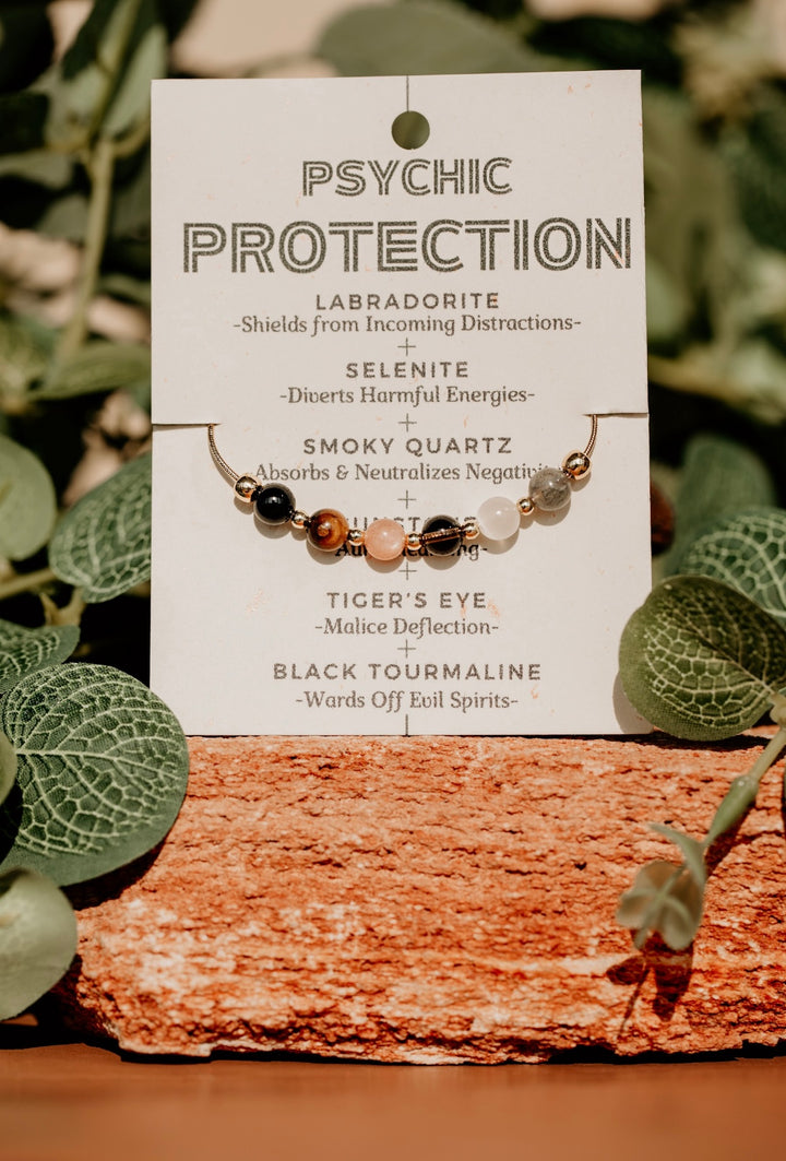 Metaphysical Intentions Crystal Bracelet - Healing Crystal Jewelry - Handmade Adjustable Bracelet - Personalized Gifts