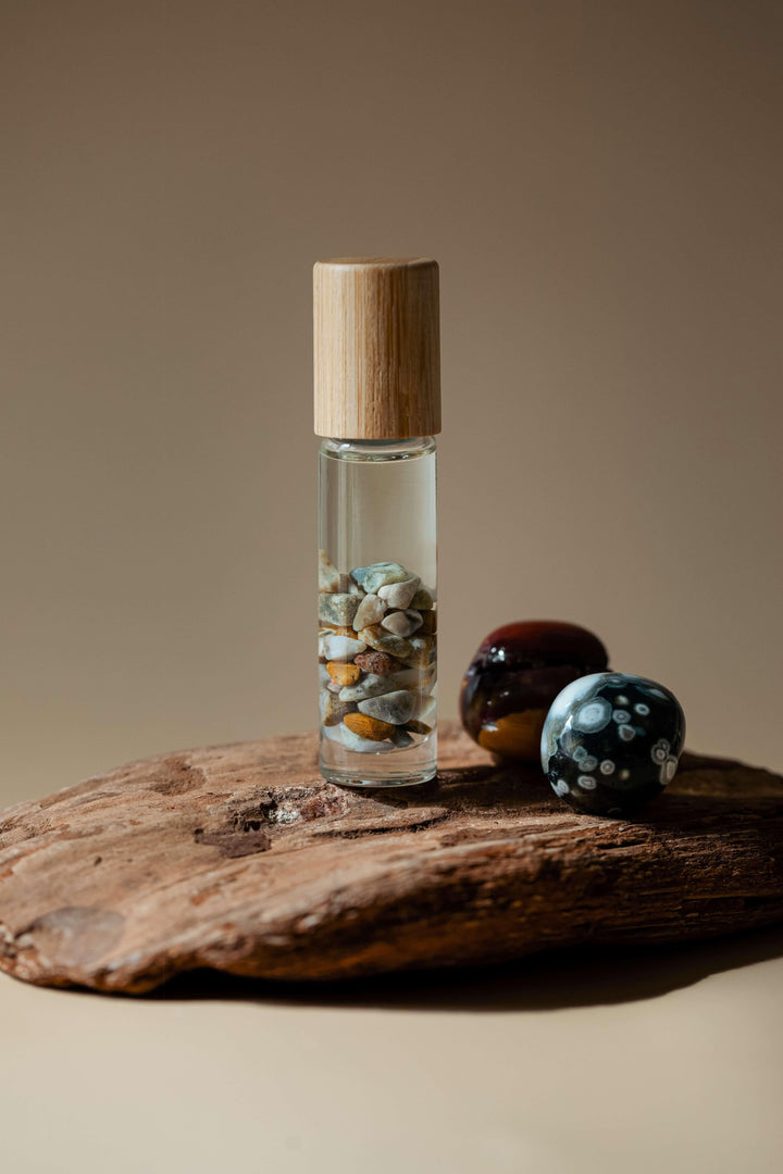 Relaxing Lemongrass Essential Oil Roller - Ocean Jasper