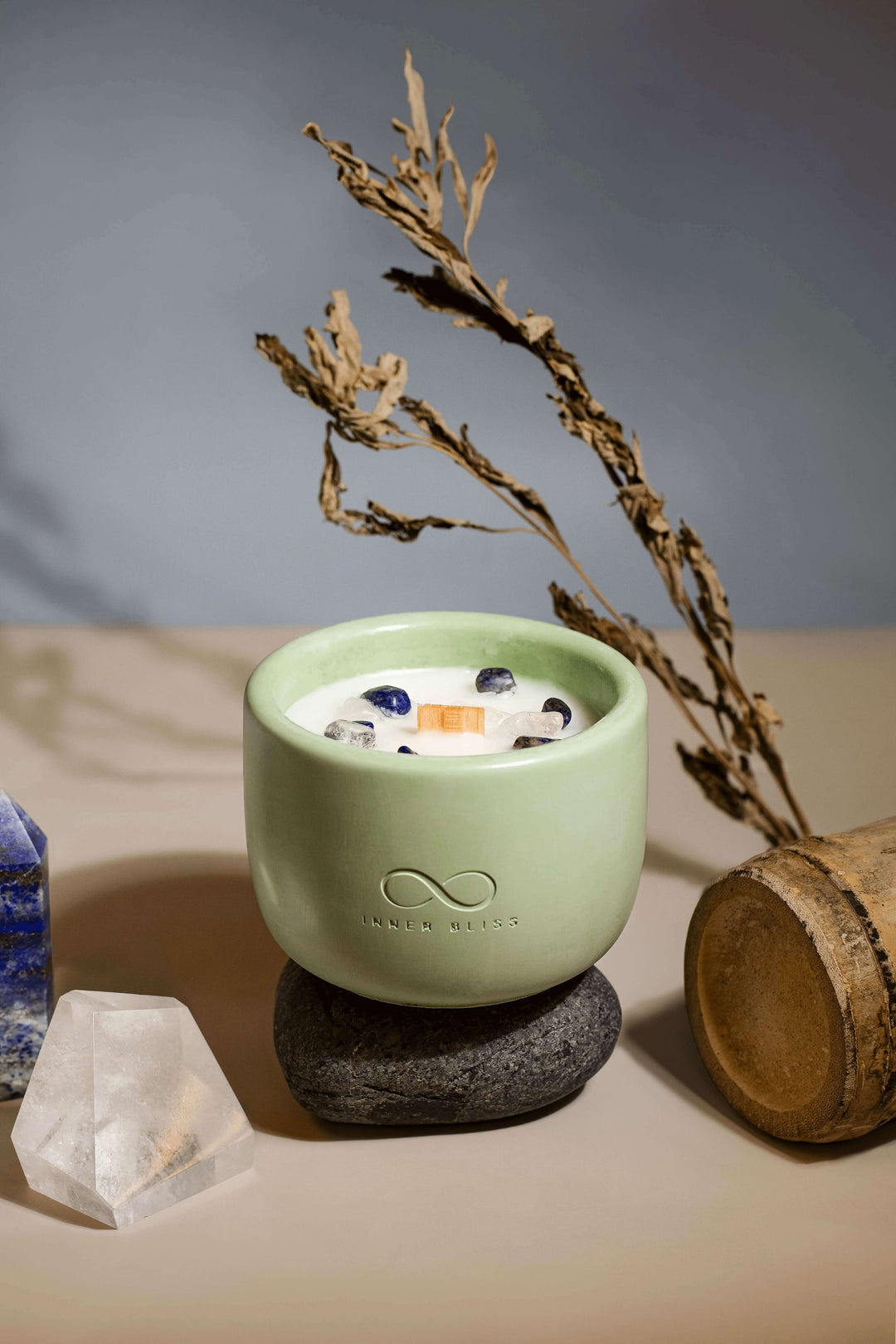 Zen Tranquility | Inner Bliss | Hong Kong Crystal Candles | Bamboo & Crystals