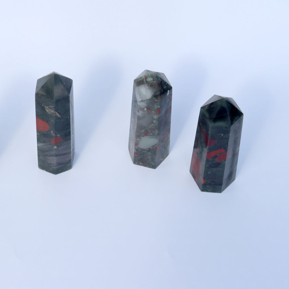 Bloodstone | Mini Obelisk Healing Crystal Towers | The Martyr's Stone | Choose Preferred Size