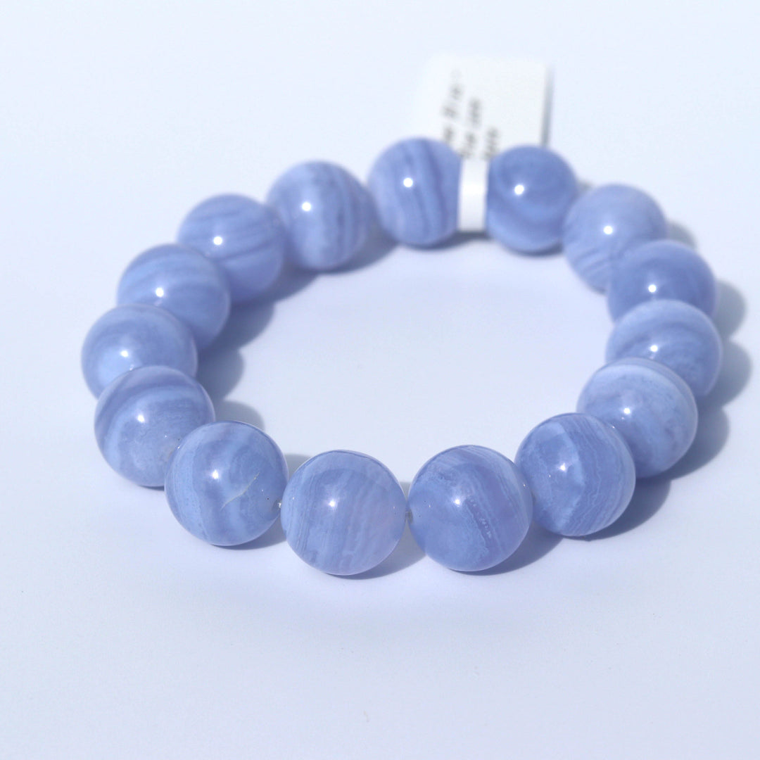 Blue Lace Agate (藍紋瑪瑙) | (AAA Quality) Bracelet