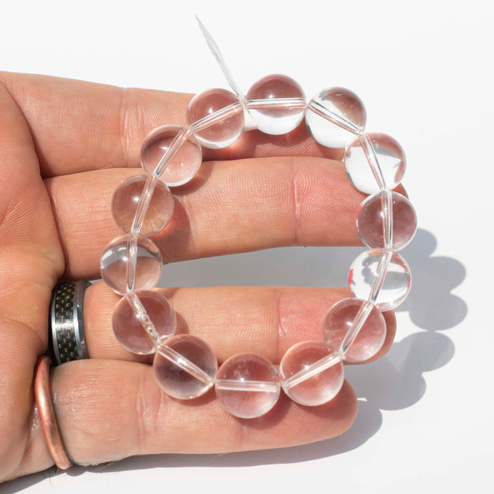 Clear Quartz (透明水晶) | (AAA Quality) Stretchy Cord Bracelet | The Spirit Stone