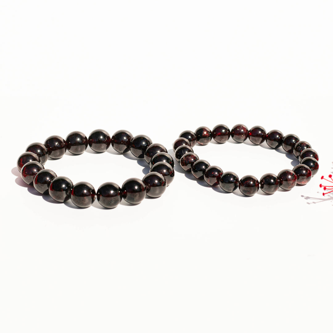 Garnet | (AA Quality) Stretchy Cord Crystal Healing Bracelet | The Stone of Sensuality | Choose Your Bead & Wrist Size