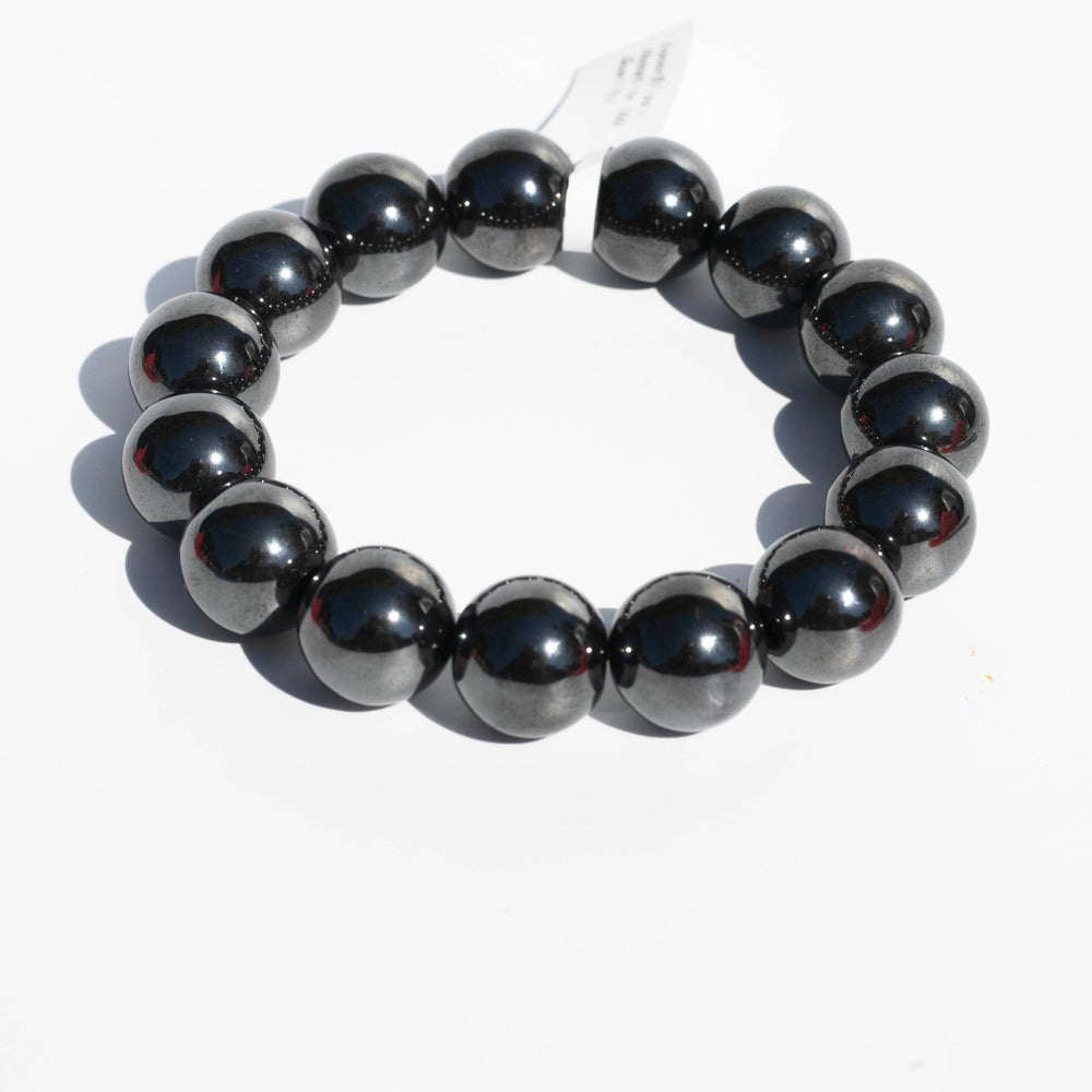 Hematite | Stretchy Cord Crystal Healing Bracelet | The Bloodstone | AAA Quality | Choose Wrist & Bead Size