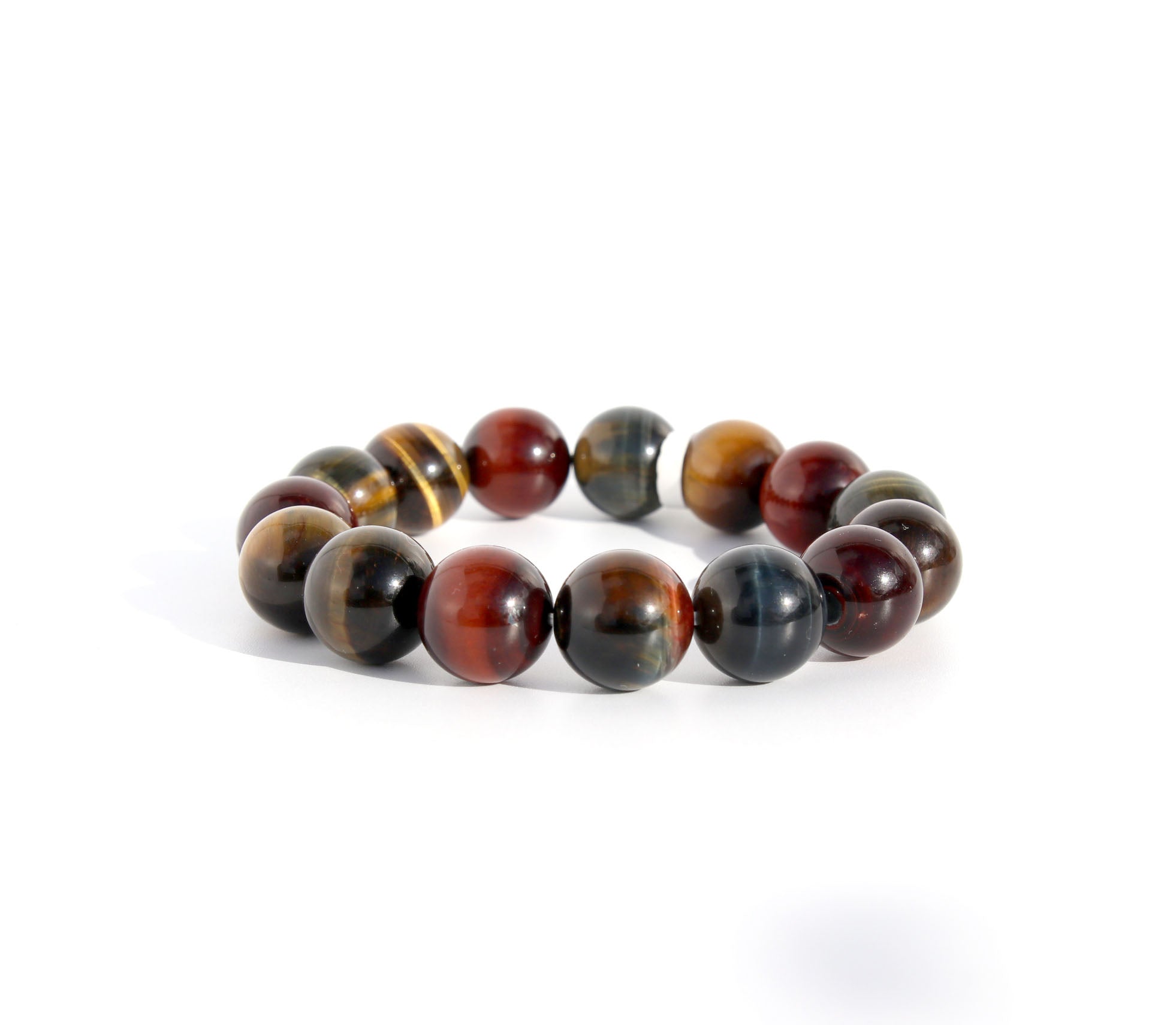 Tiger's Eye Bracelet | Mixed Colors | Product on White