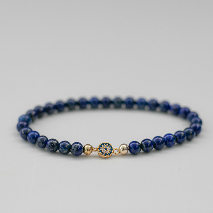 Lapis Lazuli (青金石) | Circular Evil Eye Bracelet | The Stone of Truth & Wisdom