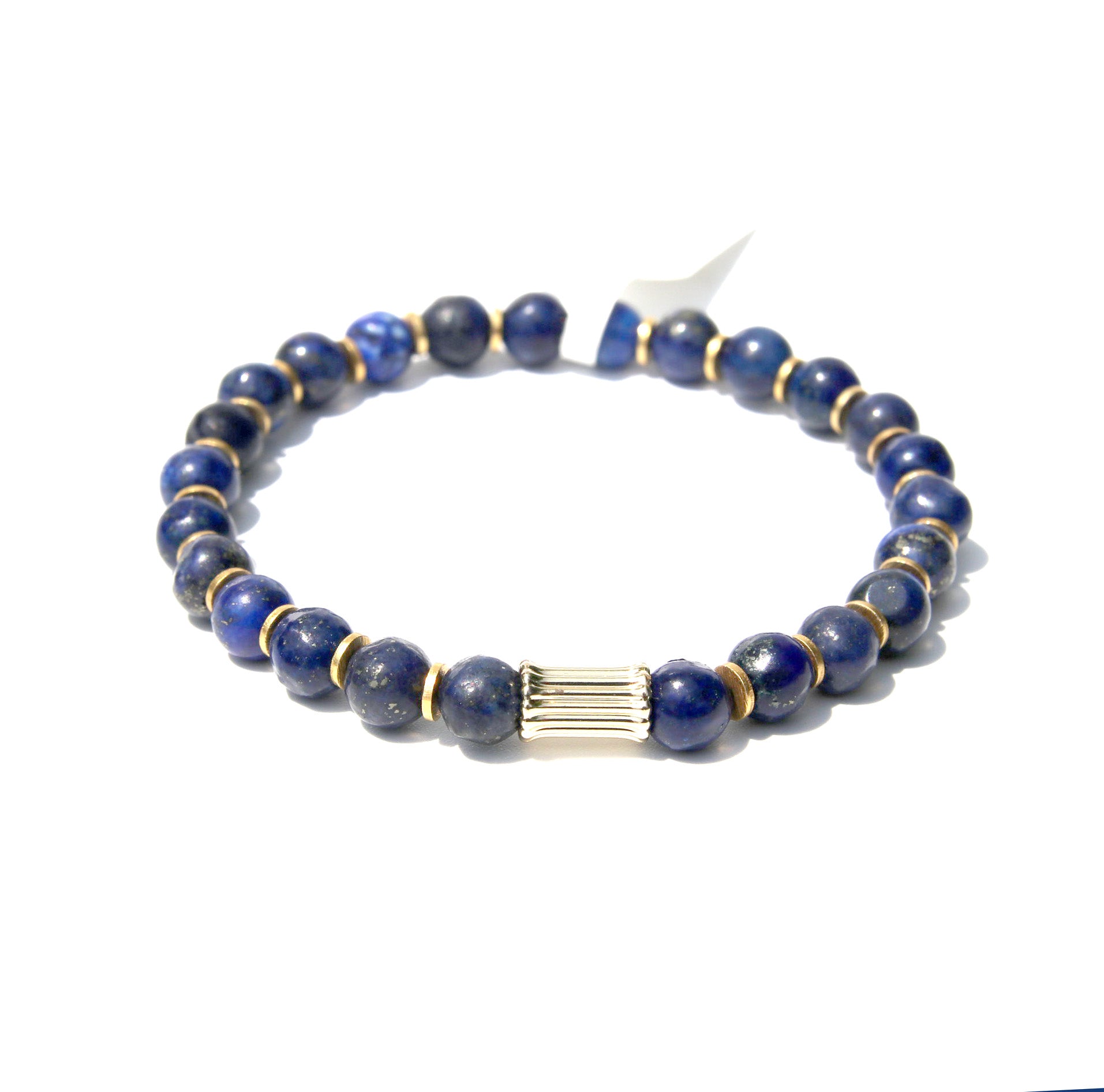Lapis Lazuli (青金石) | Golden Tube Bead Bracelet | The Stone of Truth & Wisdom