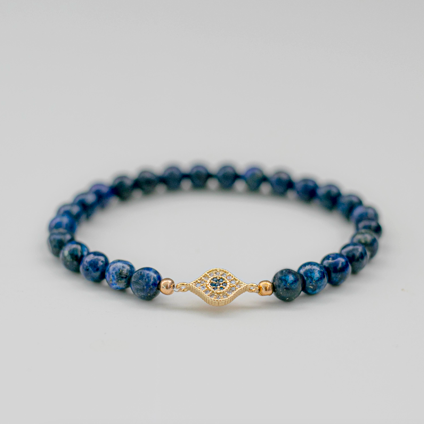 Lapis Lazuli (青金石) | Oval Evil Eye Bracelet | The Stone of Truth & Wisdom