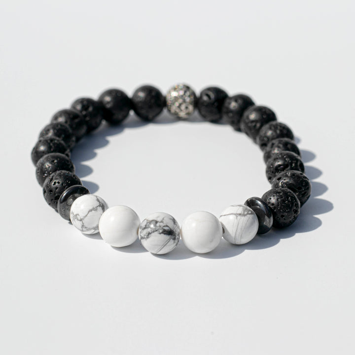 Lava Stone (熔岩石) Stretchy Cord Healing Crystal Bracelet | Choose your Preferred Gemstones & Bead and Wrist Size