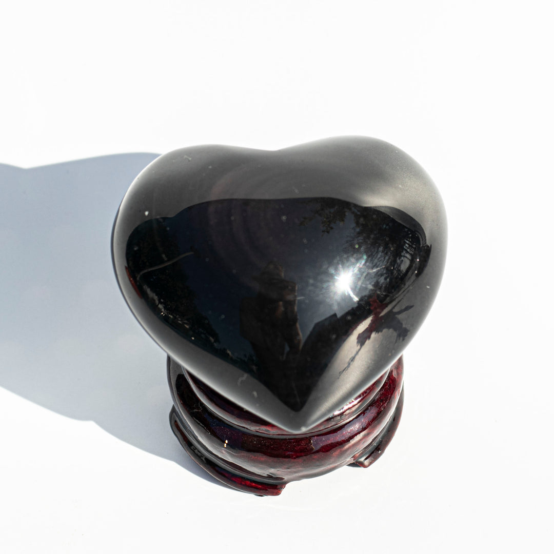 Obsidian (黑曜石) | Large Heart | The Mirror Stone