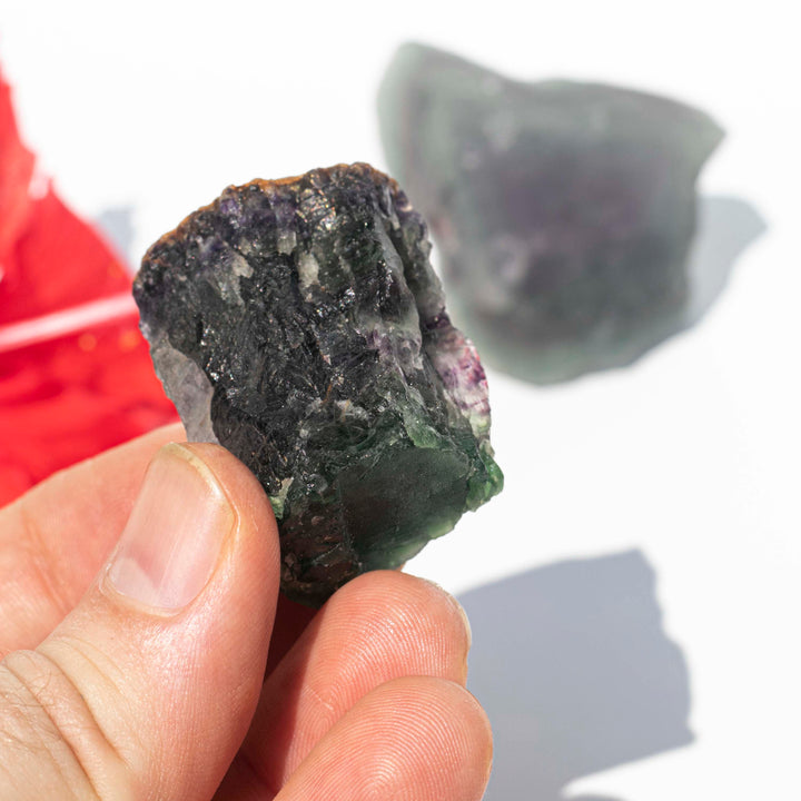 Rainbow Fluorite | Raw Free Form Chunk (S) | The Stone Of Positivity | Healing Crystals in Cube Form | Choose Size