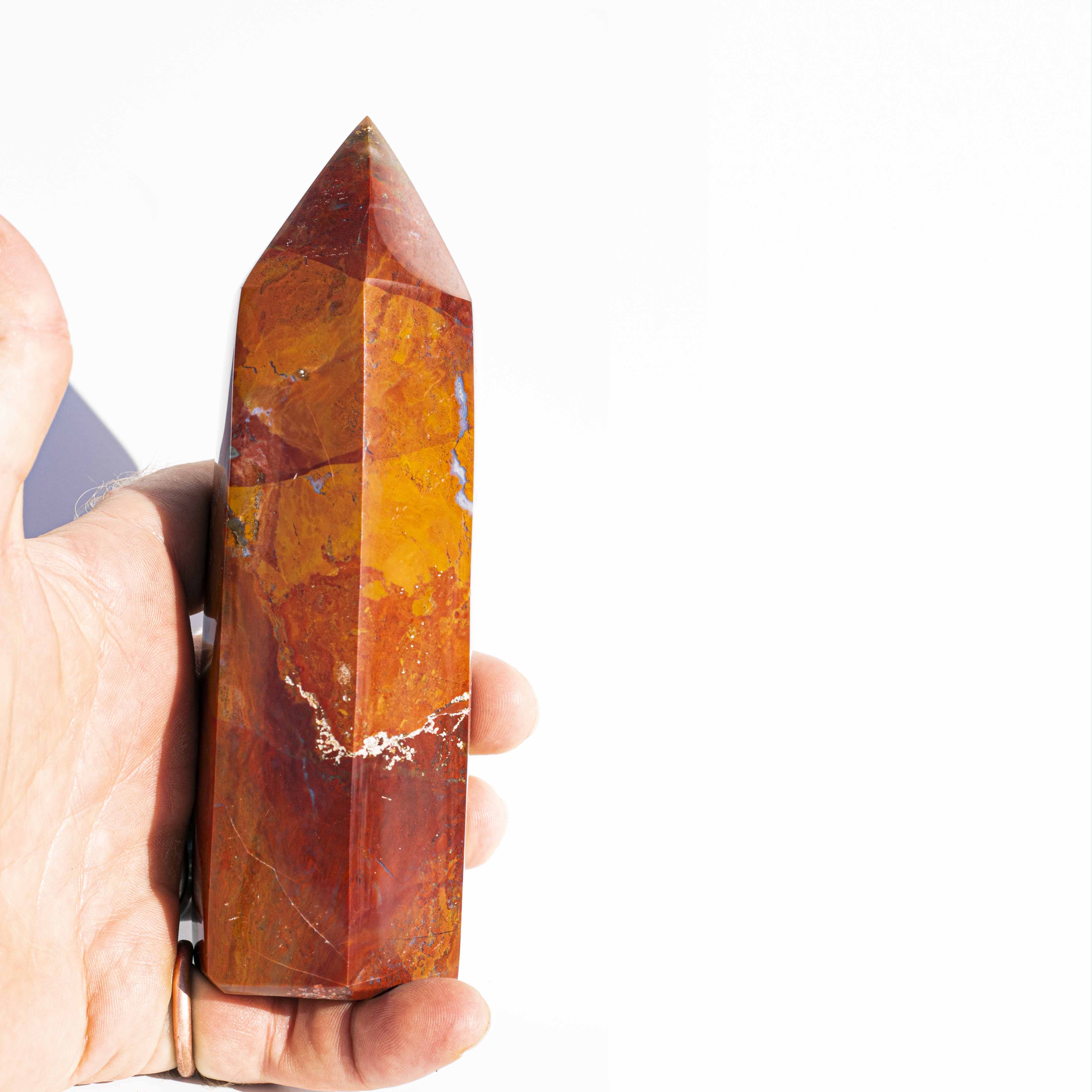 Red Jasper (紅碧玉) | Large Obelisk Tower | The Stone of Endurance | Choose your Preferred size of Small, Medium, Large