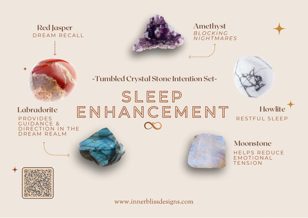 ANTI-ANXIETY & DEPRESSION | Loose Tumbled Stone Intentions Healing Crystal Set | Shop Online | Amethyst, Howlite, Moonstone, Labradorite, Red Jasper
