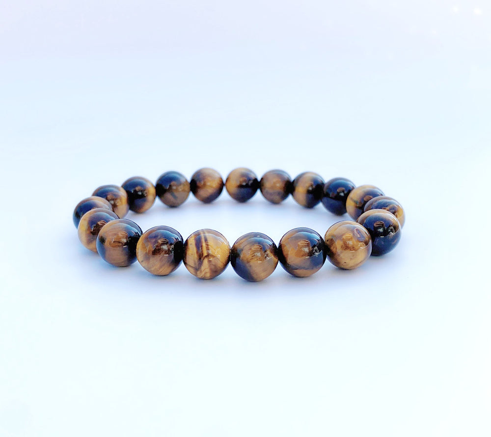 Brown Tiger's Eye | Stretchy Cord Healing Crystal Bracelet | The Courage Stone | Choose Your Bead & Wrist Size