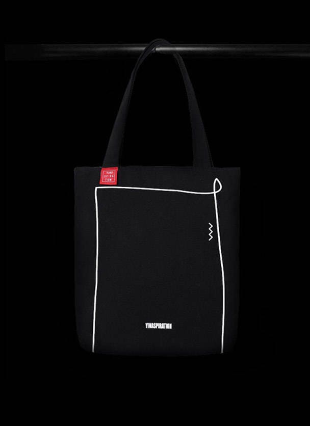 Durable Hand Crafted Black Canvas Tote Bag - Shoulder Bag - Market Bag - Computer Bag - Tote for her w/ zippers - Hong Kong - Shadow